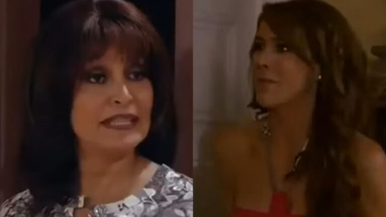 Vitória (Daniela Romo) e Maria José (Jacqueline Bracamontes) em Sortilégio (Foto: Reprodução)