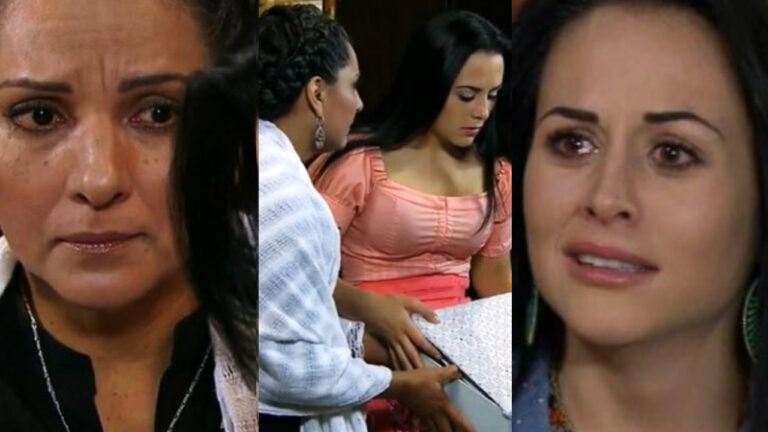 Luciana recebe presente em Um Refúgio Para o Amor (Foto: Reprodução)